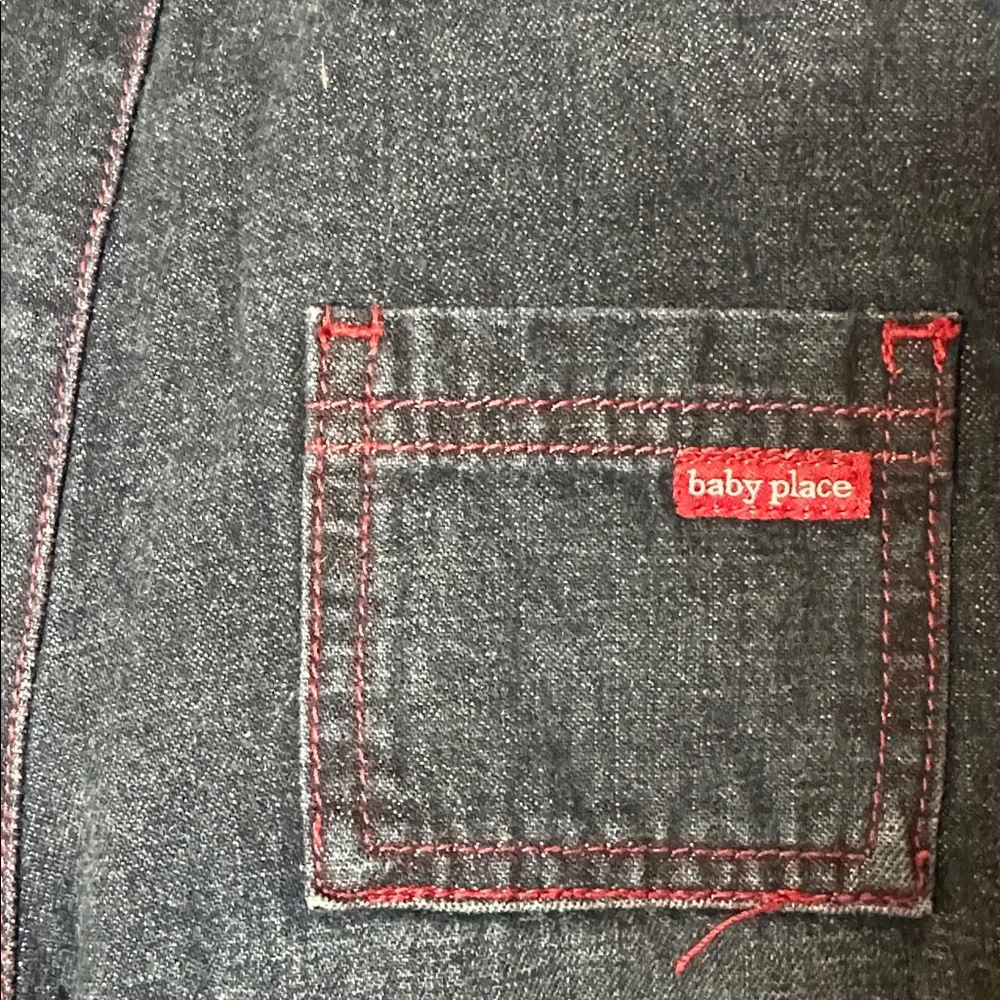 ADORABLE TCP DENIM SCOTTY DOG OVERALLS SHIRT HAT SET RED PLAID 3-6 MONTHS EUC - Picture 8 of 8